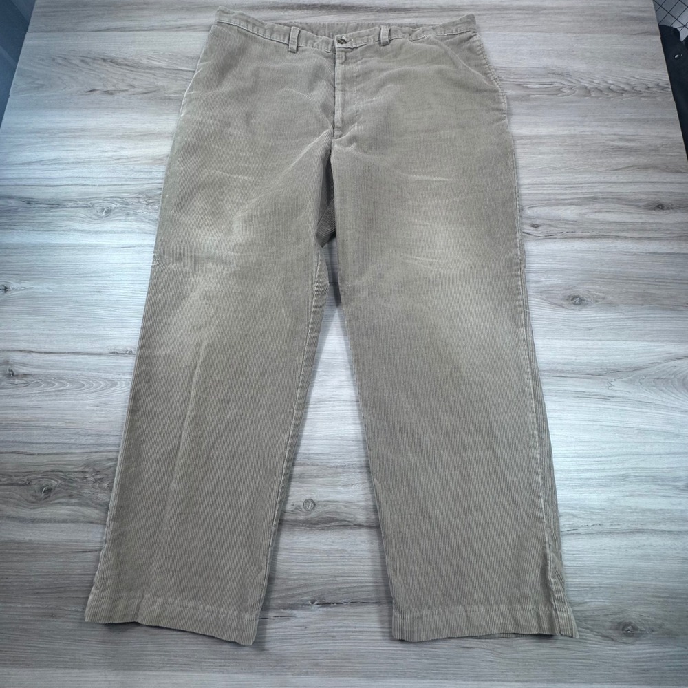 Haggar Generations Mens Corduroy Pants Tan‎ Straight Leg Classic Fit Size 40x29